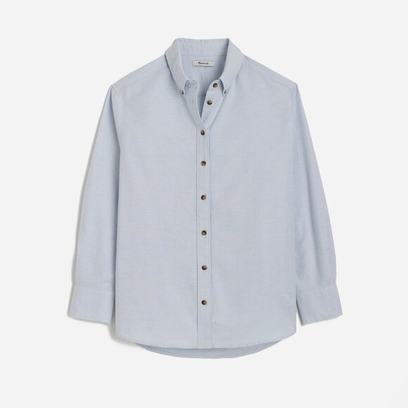NWT Madewell Oversized Button-Up Shirt in Oxford Sz S - Picture 1 of 5
